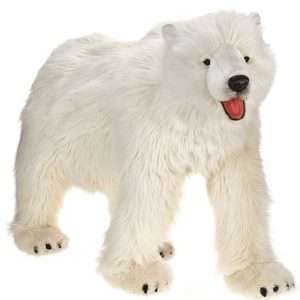 Life-size and realistic plush animals.  0192 - POLAR BEAR STANDING ON ALL 4'S