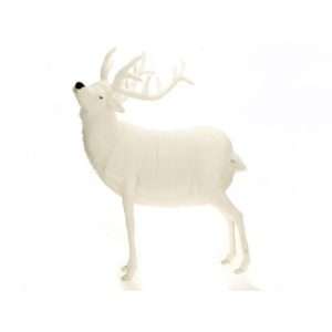 Life-size and realistic plush animals.  0278 - DEER WHITE MALE 60"H