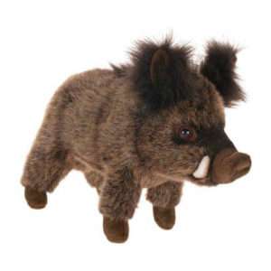 Life-size and realistic plush animals.  2830 - BOAR