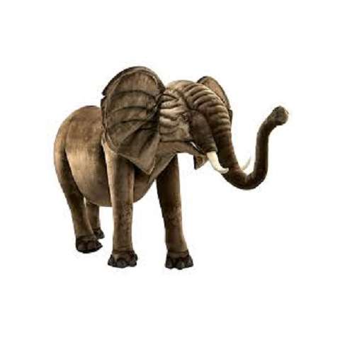 Life-size and realistic plush animals.  3234 - ELEPHANT SUPER SZ 10'L x 6'.3"H (SP)