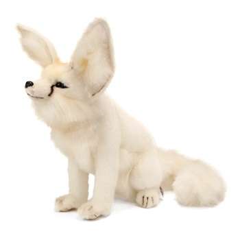 Life-size and realistic plush animals.  3252 - ARCTIC FOX SEATED 13.5''