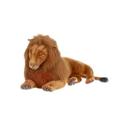Life-size and realistic plush animals.  3568 - LION XLG LAYING 39''L