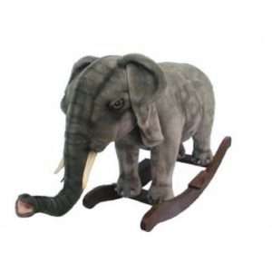 Life-size and realistic plush animals.  3936 - ELEPHANT ROCKER   32"L X 24"H