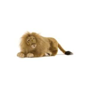 Life-size and realistic plush animals.  3965 - LION MALE MED LYG 18''L