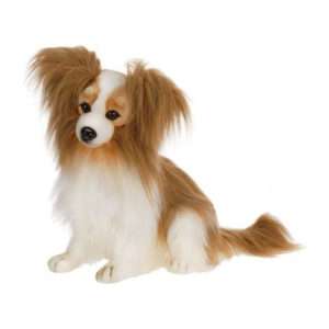 Life-size and realistic plush animals.  3993 - PAPILLION DOG 16''