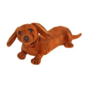 Life-size and realistic plush animals.  4002 - DACHSHUND PUP 16''L