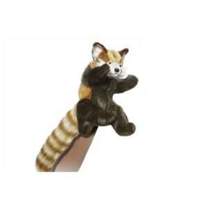 Life-size and realistic plush animals.  4027 - RED PANDA PUPPET 7.8"H