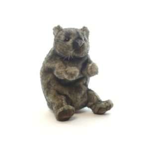 Life-size and realistic plush animals.  4029 - WOMBAT PUPPET 9"H