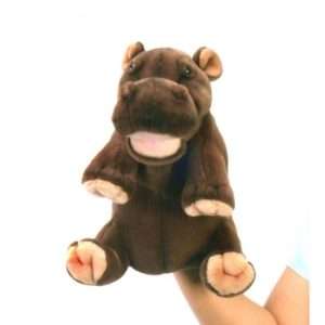 Life-size and realistic plush animals.  4037 - HIPPO PUPPET 9"H