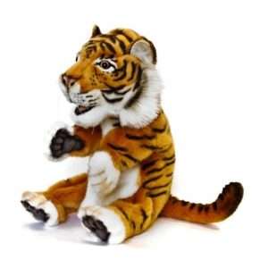 Life-size and realistic plush animals.  4039 - TIGER PUPPET 7"H