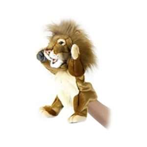 Life-size and realistic plush animals.  4041 - LION PUPPET 11"H