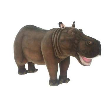 Life-size and realistic plush animals.  4307 - HIPPO RIDE-ON 68''