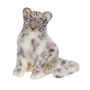 Life-size and realistic plush animals.  4355 - SNOW LEOPARD CUB 17''L