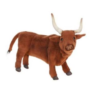 Life-size and realistic plush animals.  4630 - BULL 15''L