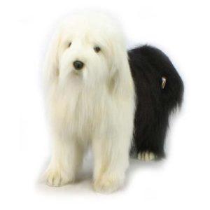 Life-size and realistic plush animals.  4654 - SHEEP DOG STANDING 24''L