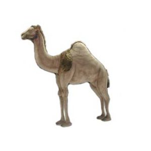 Life-size and realistic plush animals.  4678 - CAMEL ANDROMEDA 59"L X 5'8"H