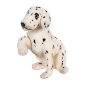 Life-size and realistic plush animals.  4709 - SITTNG DALMATIAN PUP 10''