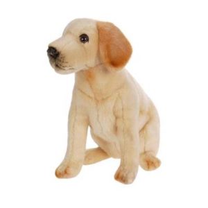 Life-size and realistic plush animals.  4712 - LABRADOR PUP SITTING 10''