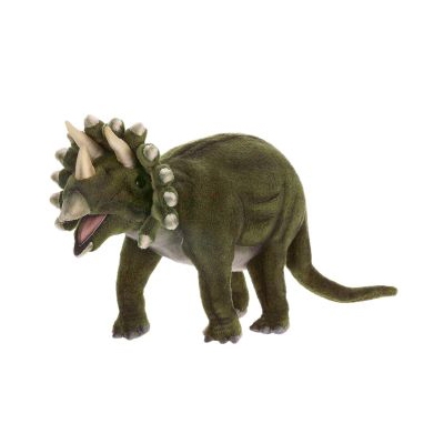 Life-size and realistic plush animals.  5101 - TRICERATOPS 20"L