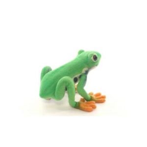 Life-size and realistic plush animals.  5218 - RED EYED TREE FROG 7'' L
