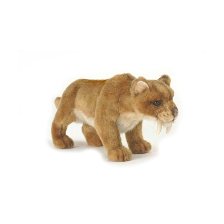 Life-size and realistic plush animals.  5564 - SABER TOOTH TIGER 12"L