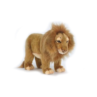 Life-size and realistic plush animals.  5771 - LION MALE STANDING 8''