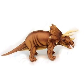 Life-size and realistic plush animals.  6135 - TRICERATOPS 17''L