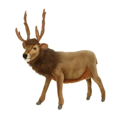 Life-size and realistic plush animals.  6194 - REINDEER BROWN 20''H