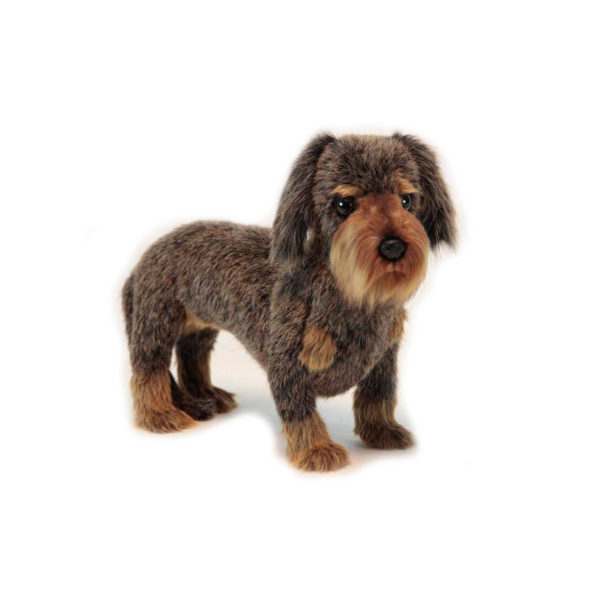 Life-size and realistic plush animals.  6325 - DACHSHUND (LONG HAIRED) 13"L