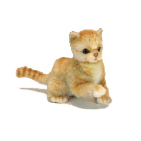 Life-size and realistic plush animals.  6492 - KITTEN (GINGER)   8"L