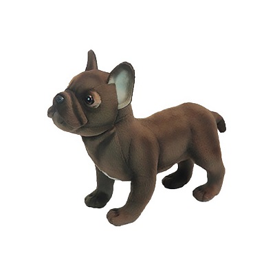 Life-size and realistic plush animals.  6594 - FRENCH BULLDOG STANDING 10"L