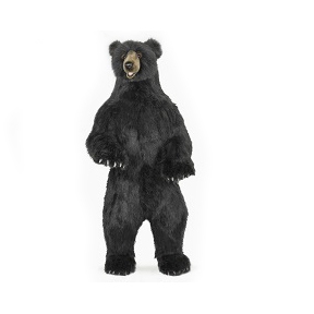 Life-size and realistic plush animals.  6607 - BLACK BEAR UP 60"H