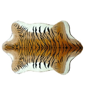 Life-size and realistic plush animals.  6644 - TIGER FLOOR RUG