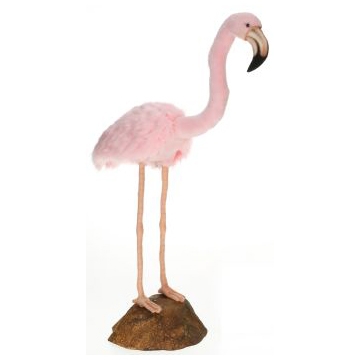 Life-size and realistic plush animals.  6771 - FLAMINGO PINK W/STND 31''H