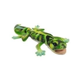 Life-size and realistic plush animals.  6927 - GECKO GREEN KNOBTAIL 10"L