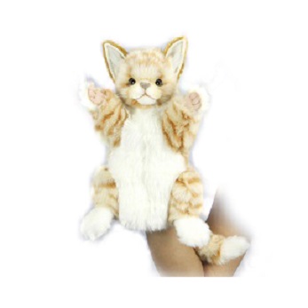 Life-size and realistic plush animals.  7182 - GINGER CAT PUPPET