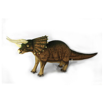 Life-size and realistic plush animals.  7817 - TRICERATOPS (BROWN) 50"L