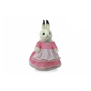 Life-size and realistic plush animals.  7831 - BUNNY FEMALE 13"H