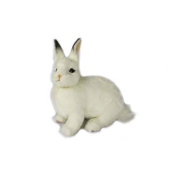 Life-size and realistic plush animals.  7837 - BUNNY (WHITE) 13"L