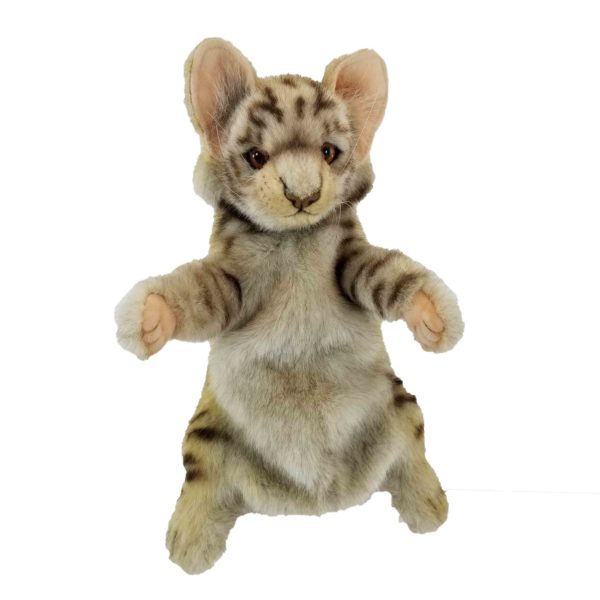 Life-size and realistic plush animals.  7960 - LEOPARD CAT PUPPET 15.2"L