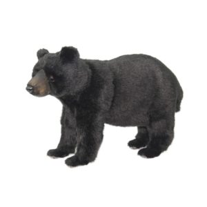 Life-size and realistic plush animals.  8068 - BLACK BEAR STANDING