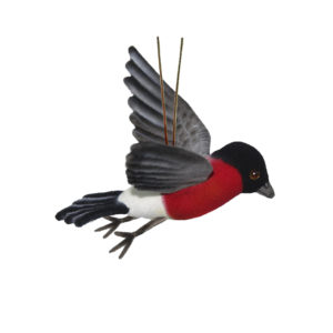 Life-size and realistic plush animals.  8115 - BULL FINCH FLYING